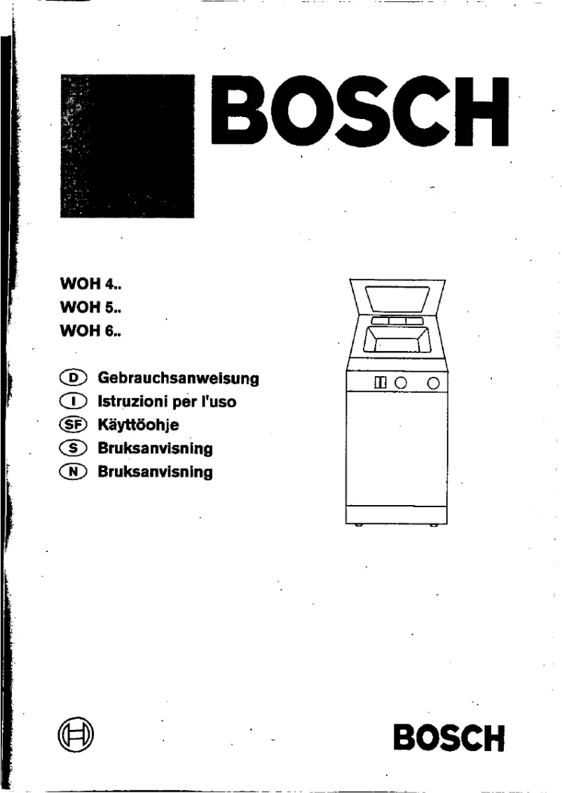 Page 1 of the manual User Manual Bosch WOH6210
