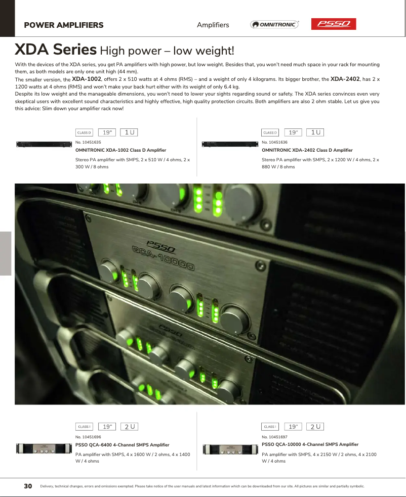 Page 1 de la notice Catalogue Omnitronic XDA-1002