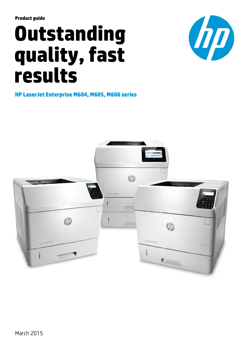 Page n°1 - Manuel utilisateur HP LaserJet Enterprise M604dn
