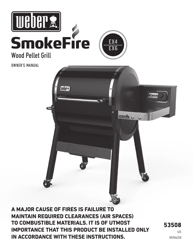 Image de la première page du manuel de l'appareil SmokeFire EX6