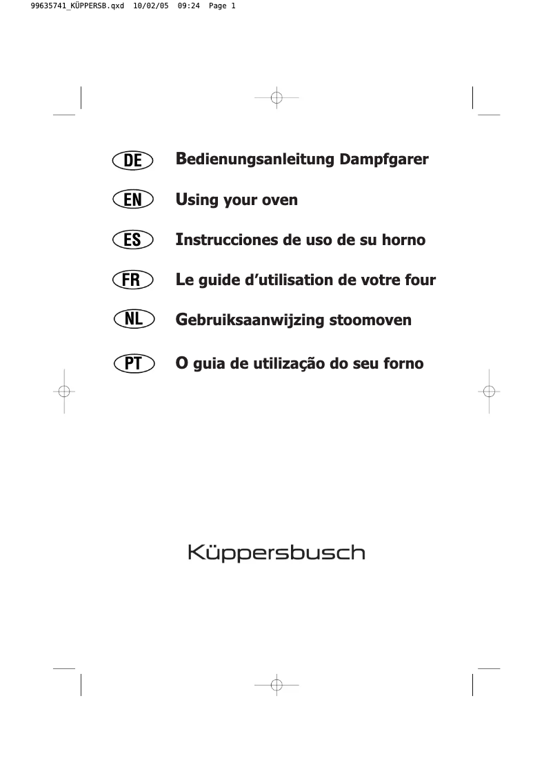 Page 1 de la notice Manuel utilisateur Küppersbusch EDG 6500