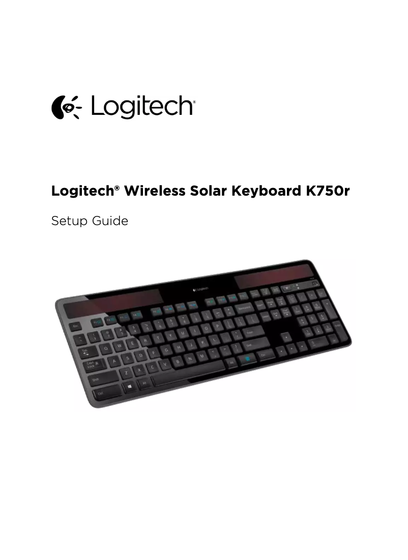 Page 1 of the manual User Manual Logitech K750r