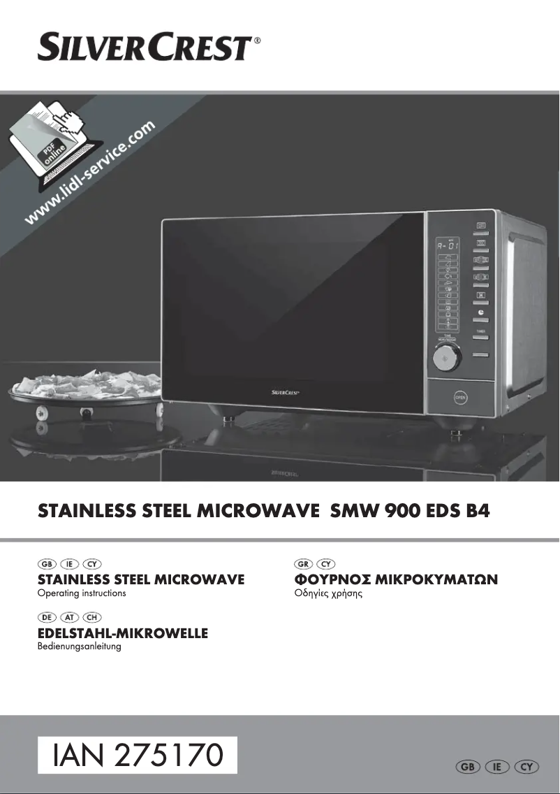 Page 1 of the manual User Manual SilverCrest SMW 900 EDS B4