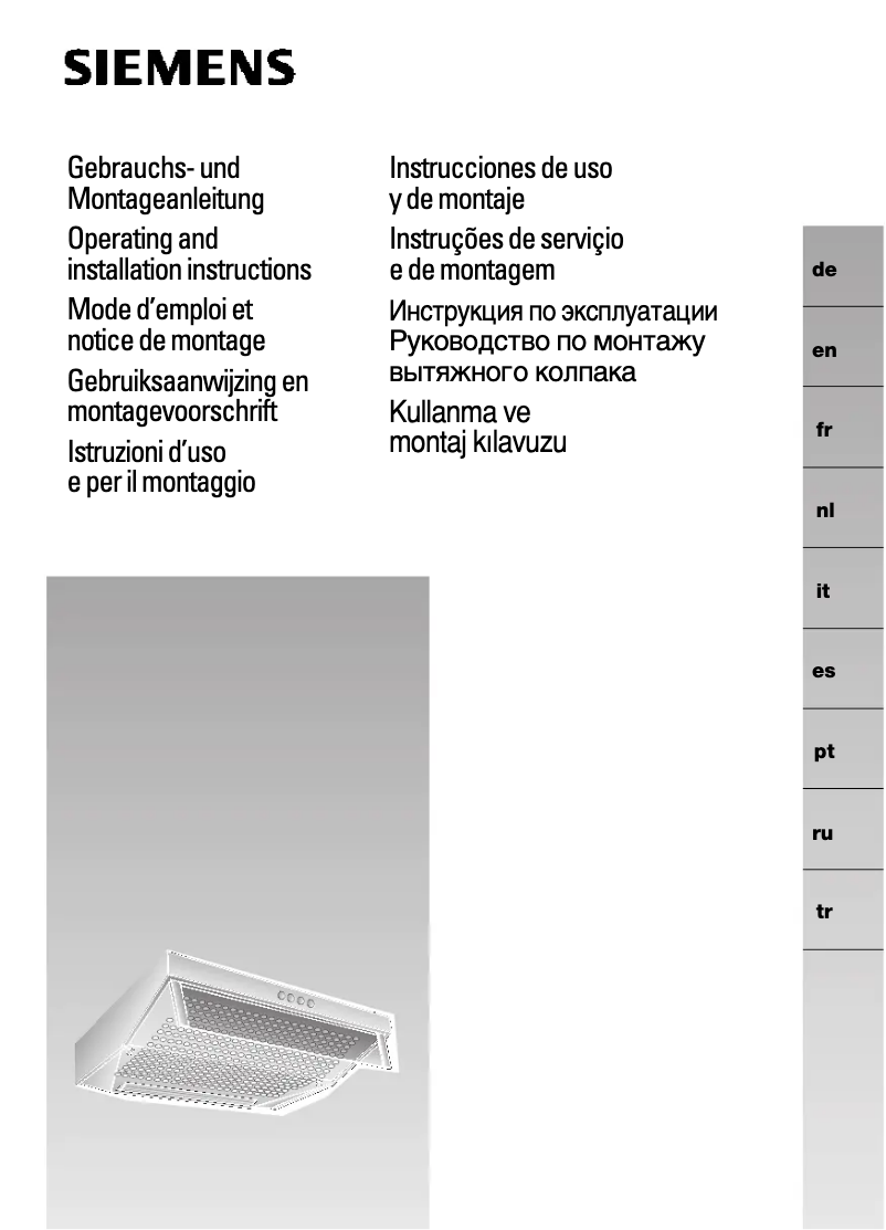 Page 1 de la notice Manuel utilisateur Siemens LU10141