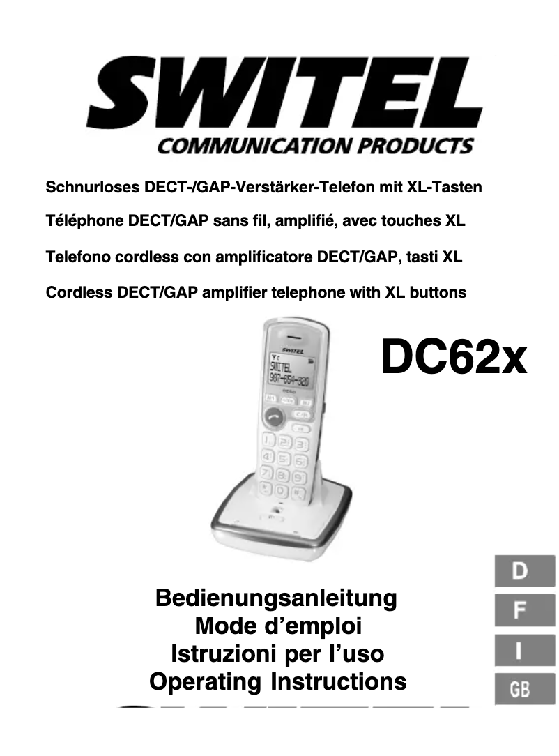 Image de la première page du manuel de l'appareil DC 621