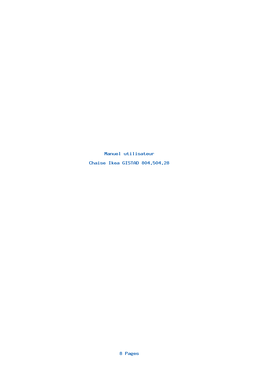 Page 1 de la notice Manuel utilisateur Ikea GISTAD 804.504.28