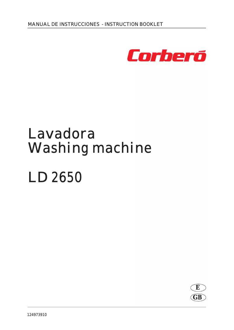Página 1 del manual Manual de usuario Corbero LD2650