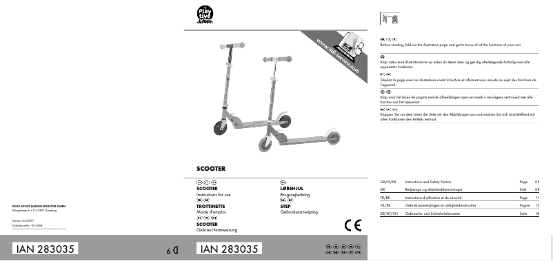 Page 1 de la notice Manuel utilisateur Playtive IAN 283035