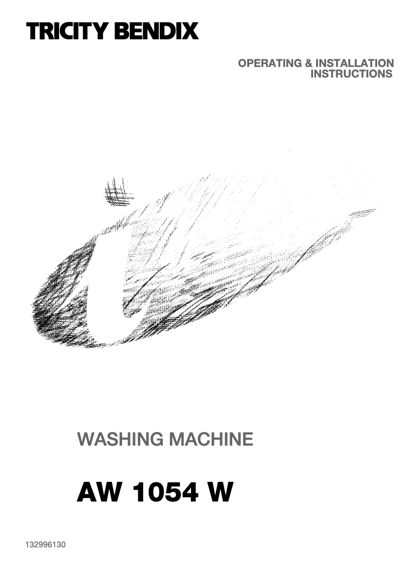 Página 1 del manual Manual de usuario Tricity Bendix AW 1054 W