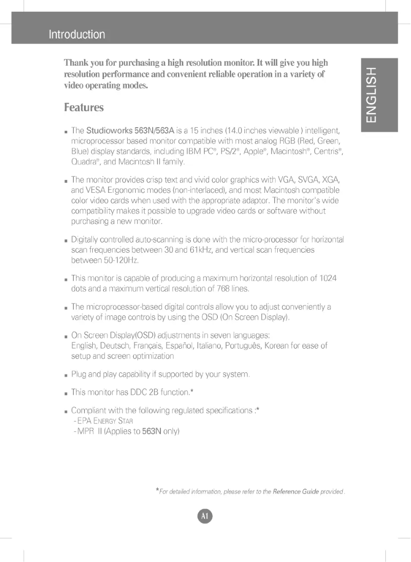 Page 1 de la notice Manuel utilisateur LG CB563G