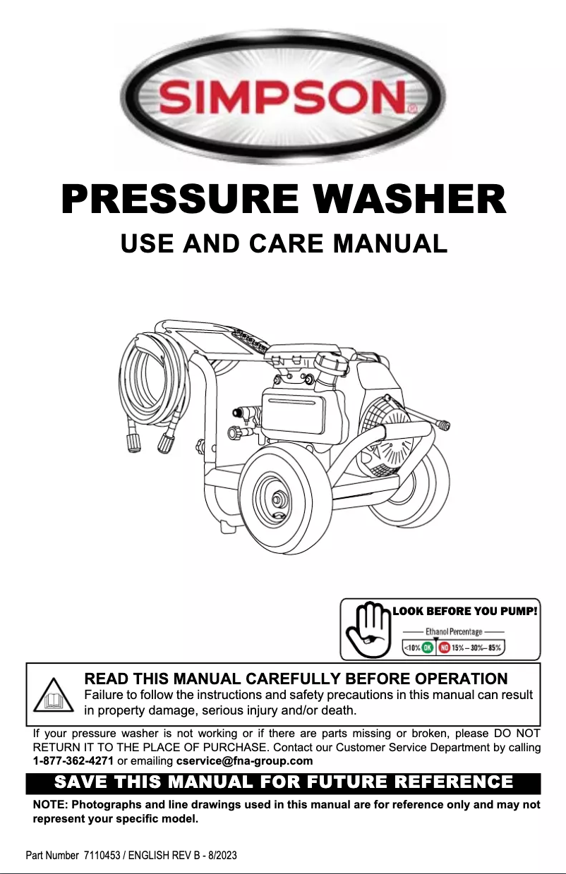 Página 1 del manual Manual de usuario Simpson Megashot MS61218S