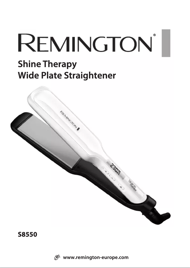 Página 1 del manual Manual de usuario Remington Shine Therapy S8550