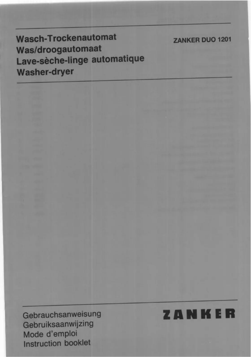 Page 1 de la notice Manuel utilisateur Zanker Lavita Duo 1201