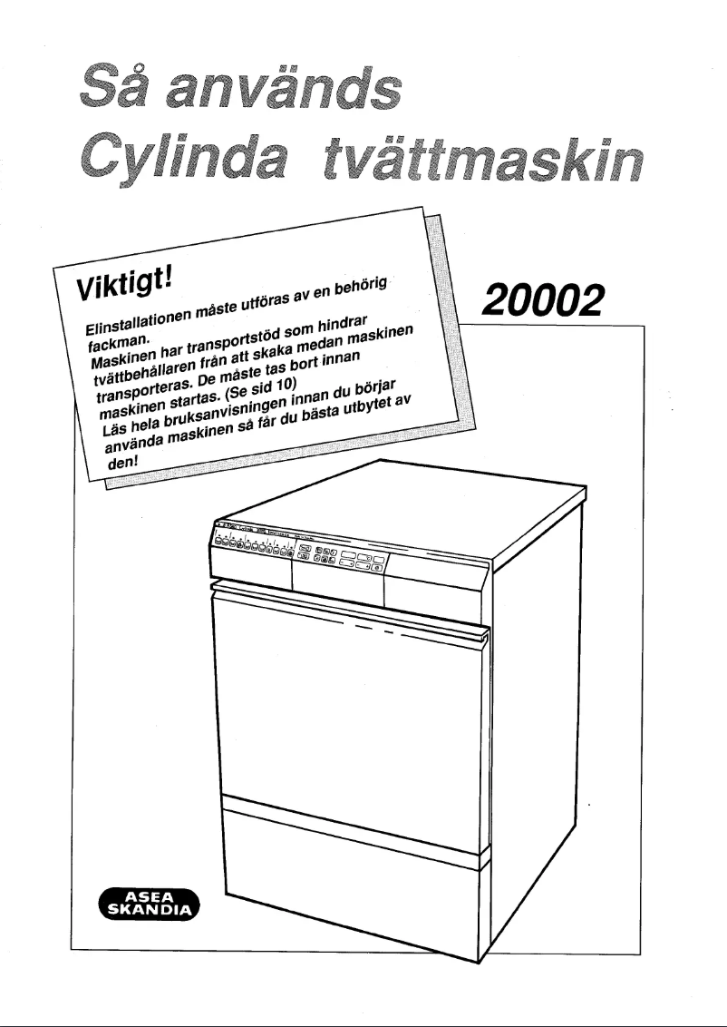 Page 1 de la notice Manuel utilisateur Cylinda 20002