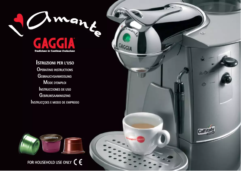 Page 1 of the manual User Manual Gaggia L'Amante