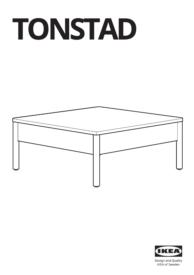 Page 1 de la notice Manuel utilisateur Ikea TONSTAD 704.893.08