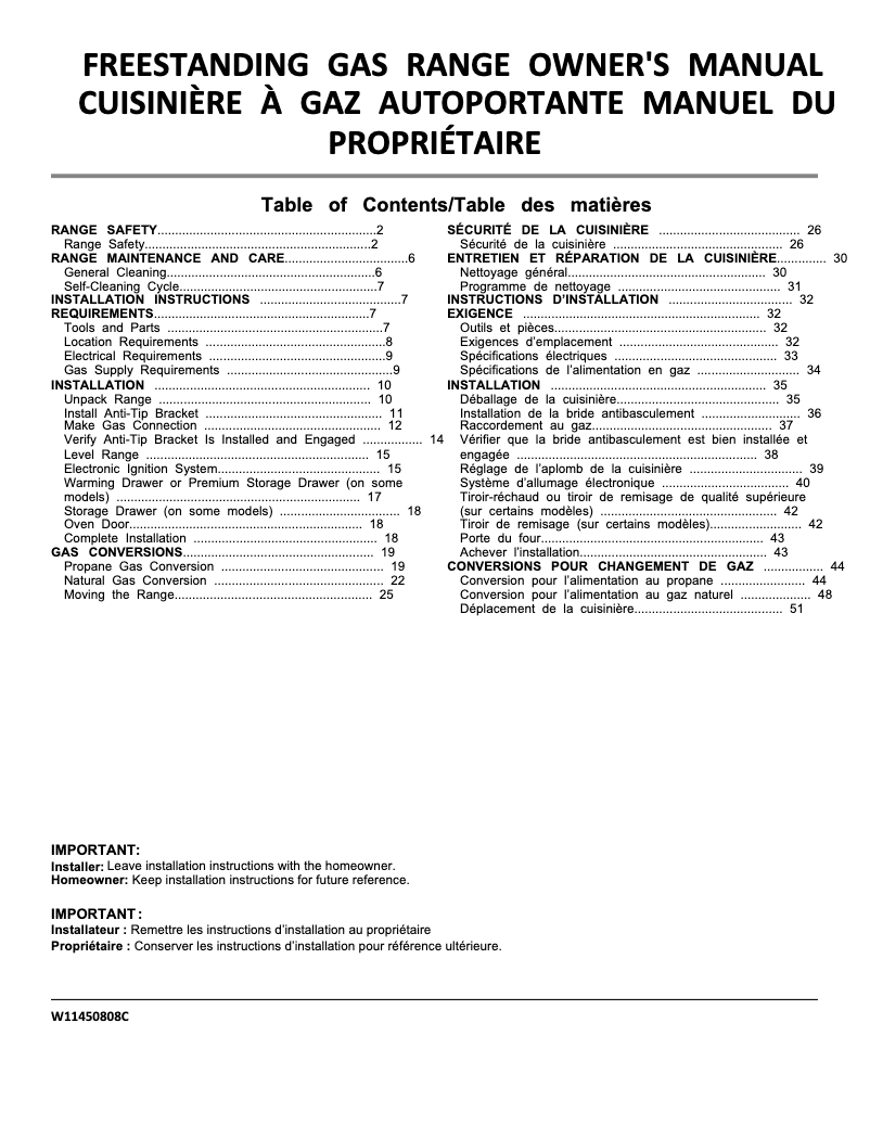 Page 1 de la notice Manuel utilisateur Whirlpool WFG550S0LV
