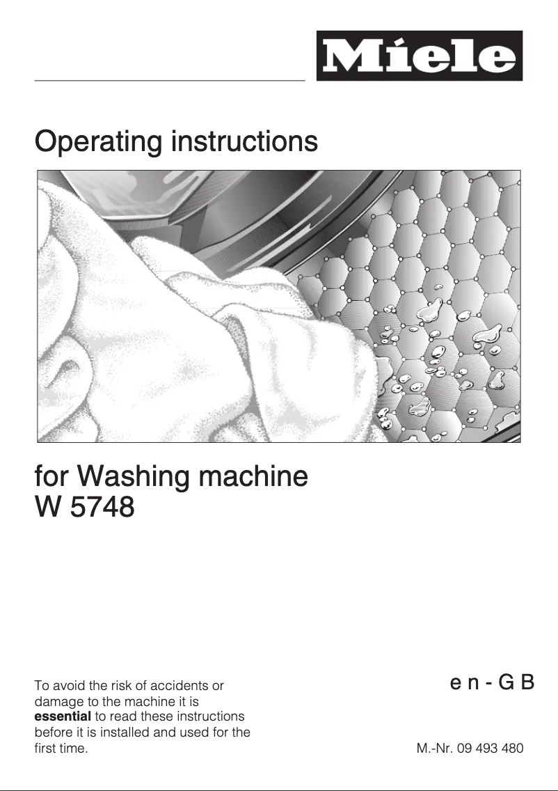 Page 1 of the manual User Manual Miele W 5748 SS