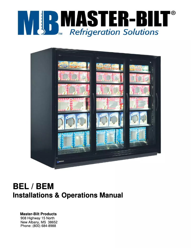 Page 1 de la notice Manuel utilisateur Master-Bilt BEL-4-30SC