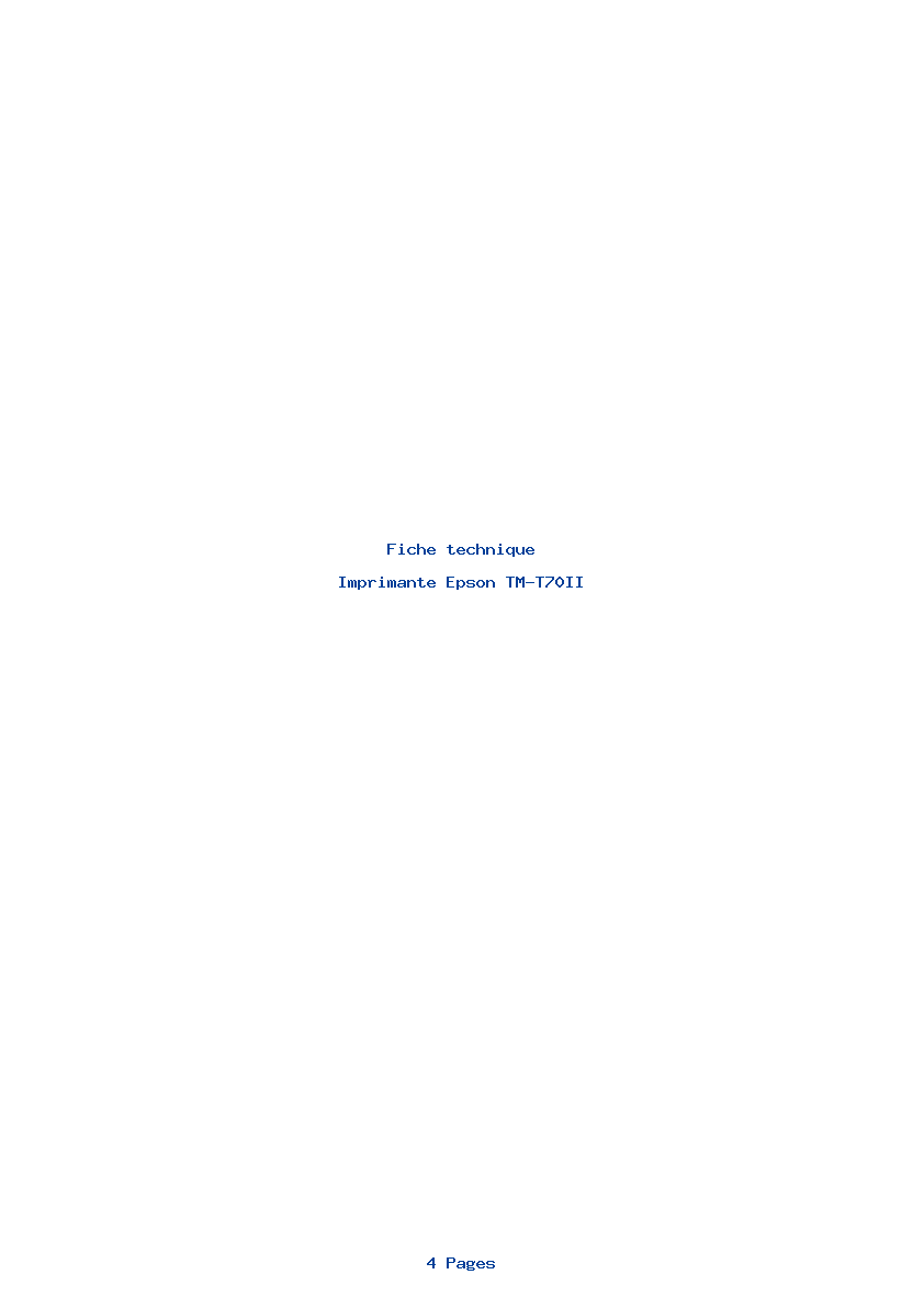 Image de la première page du manuel de l'appareil TM-T70II
