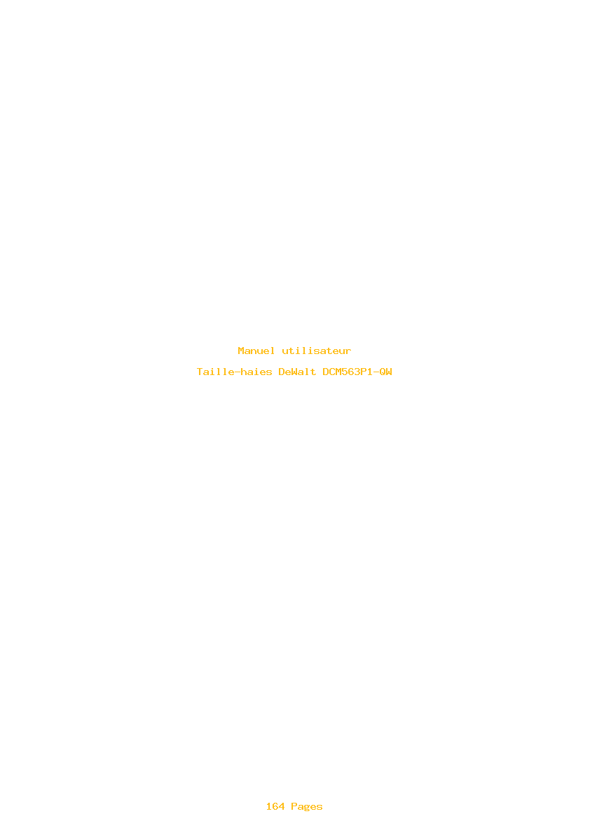Page 1 de la notice Manuel utilisateur DeWalt DCM563P1-QW