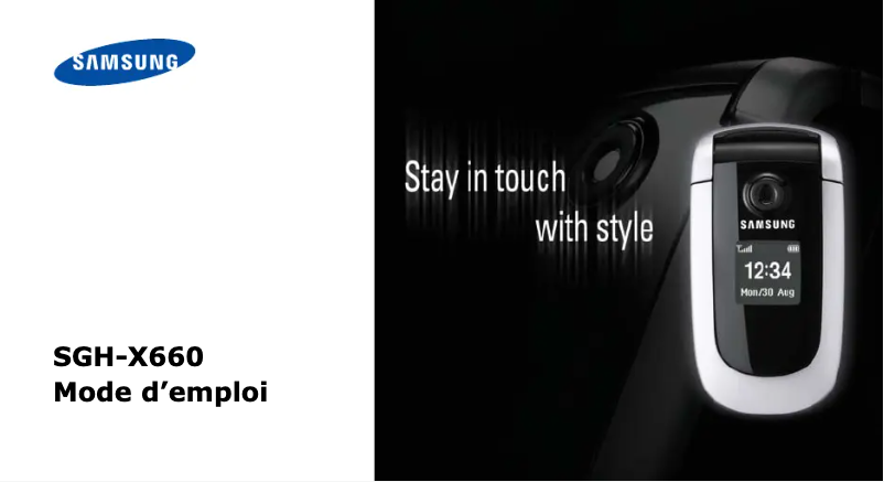 Page 1 de la notice Manuel utilisateur Samsung SGH-X660