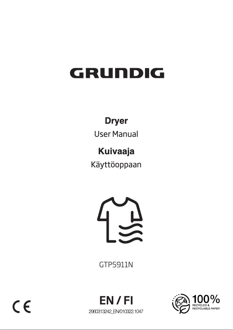 Page 1 de la notice Manuel utilisateur Grundig GTP 5911 N