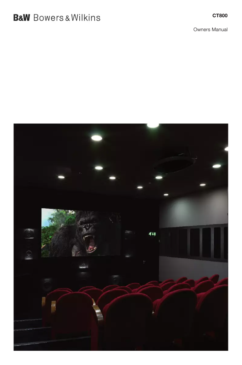 Page 1 de la notice Manuel d'utilisation et d'entretien Bowers & Wilkins CT8 LR