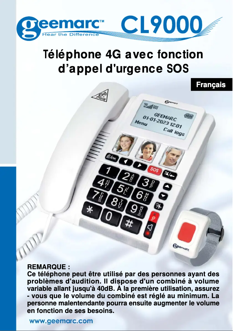 Página 1 del manual Manual de usuario Geemarc CL9000