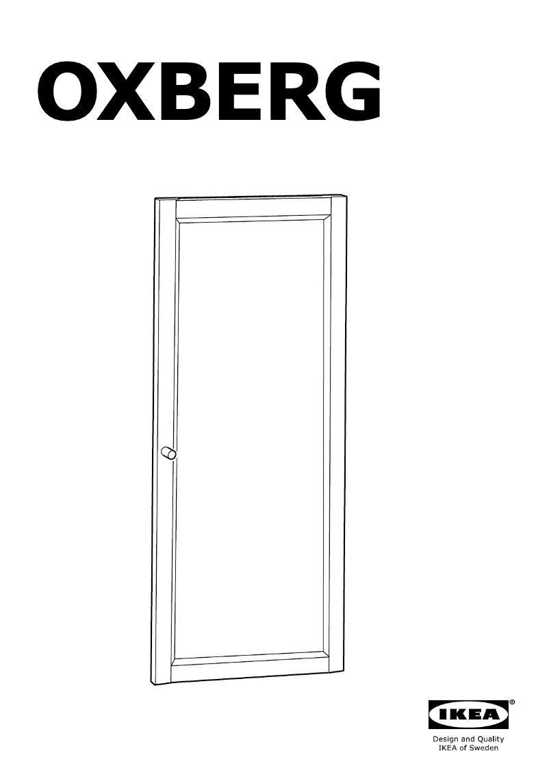 Page 1 de la notice Mode d'emploi Ikea OXBERG