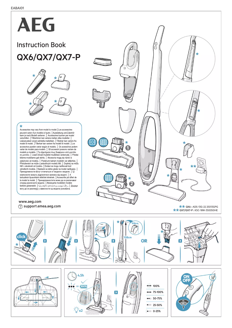 Página 1 del manual Manual de usuario AEG QX6