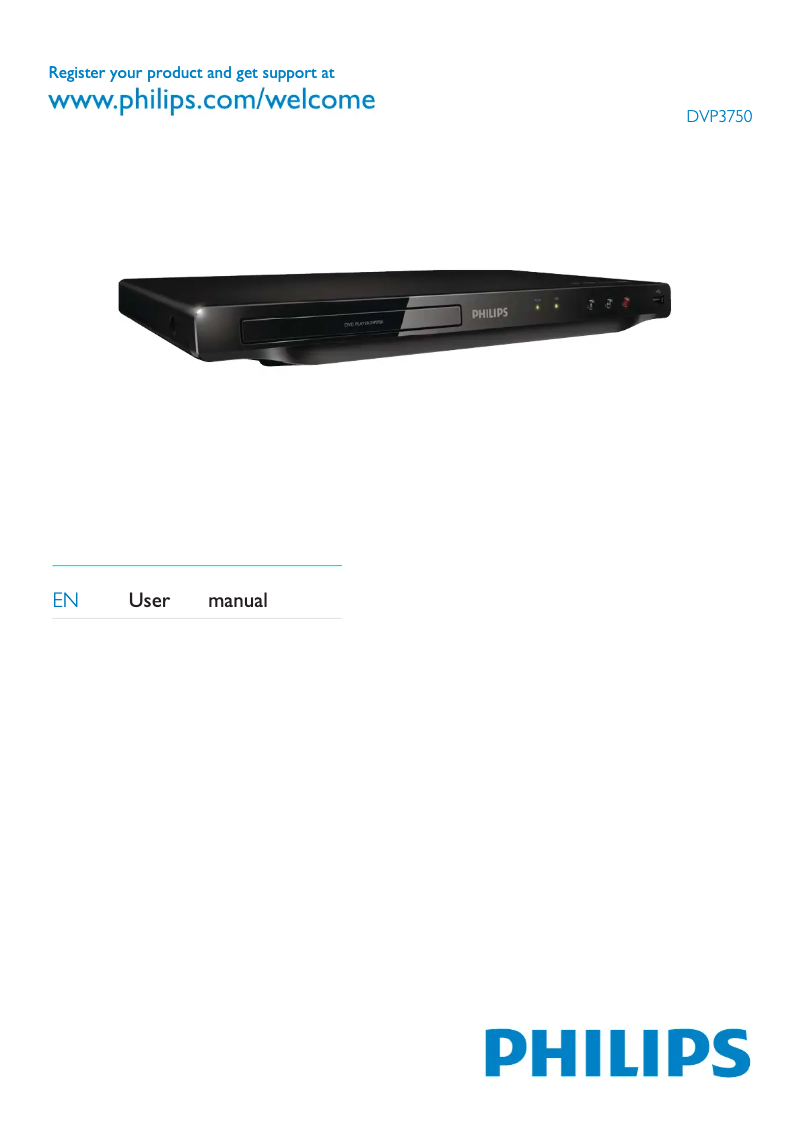 Page n°1 - Manuel utilisateur Philips DVP3750