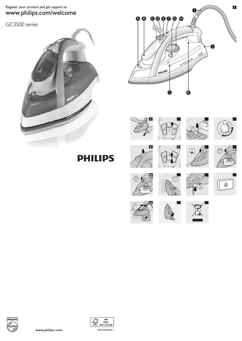 Page n°1 - Manuel utilisateur Philips EasyCare GC3540