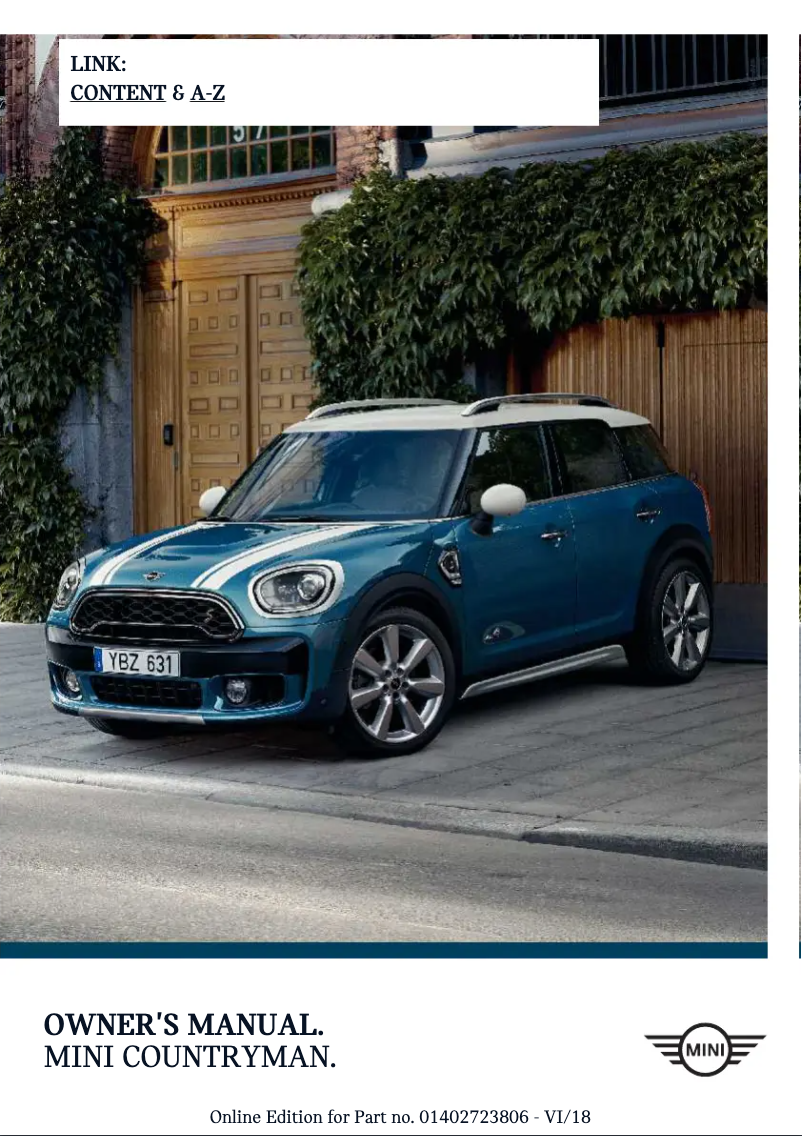 Página 1 del manual Manual de usuario Mini Countryman (2019)
