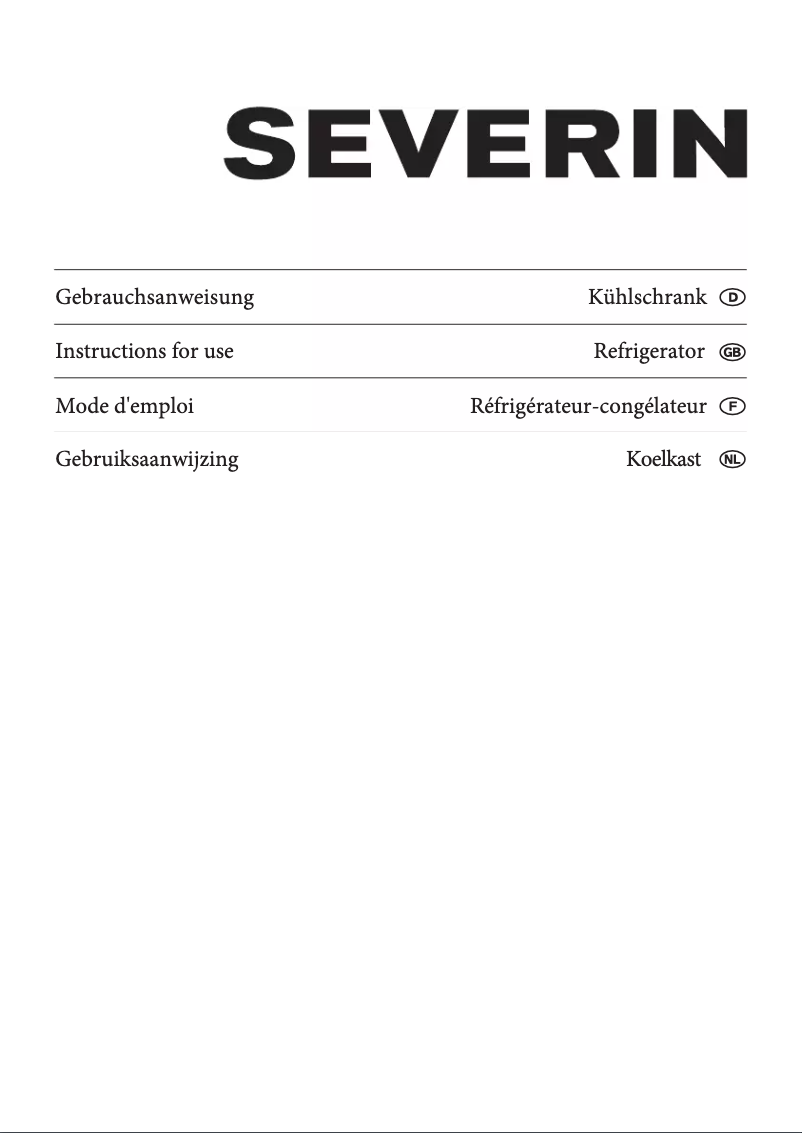 Page 1 de la notice Manuel utilisateur Severin KS 9760