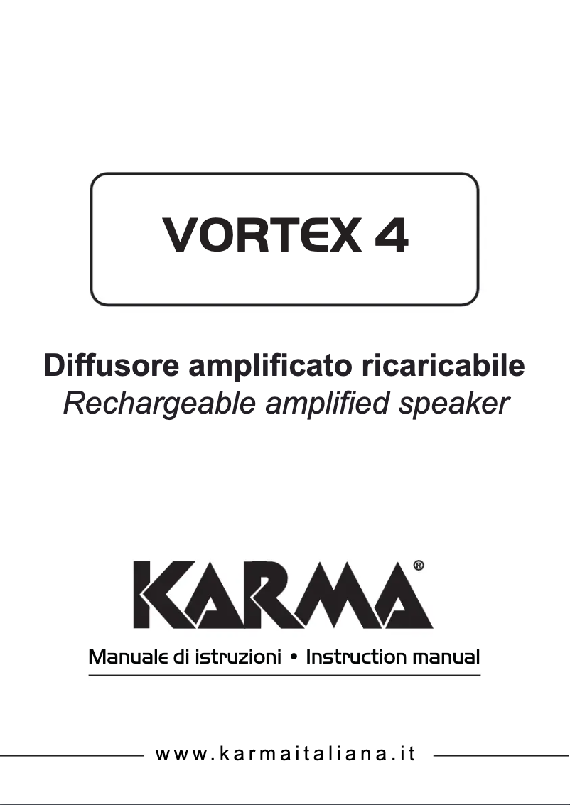 Page 1 de la notice Manuel utilisateur Karma Vortex 4