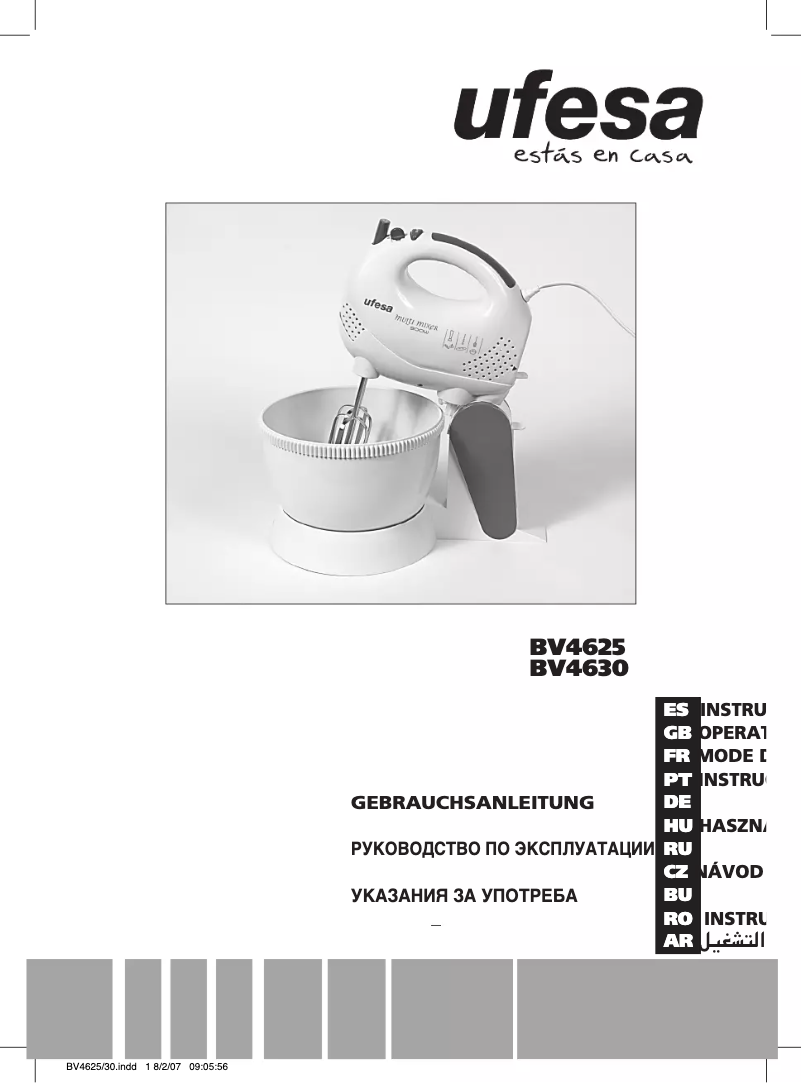 Página 1 del manual Manual de usuario Ufesa BV4625
