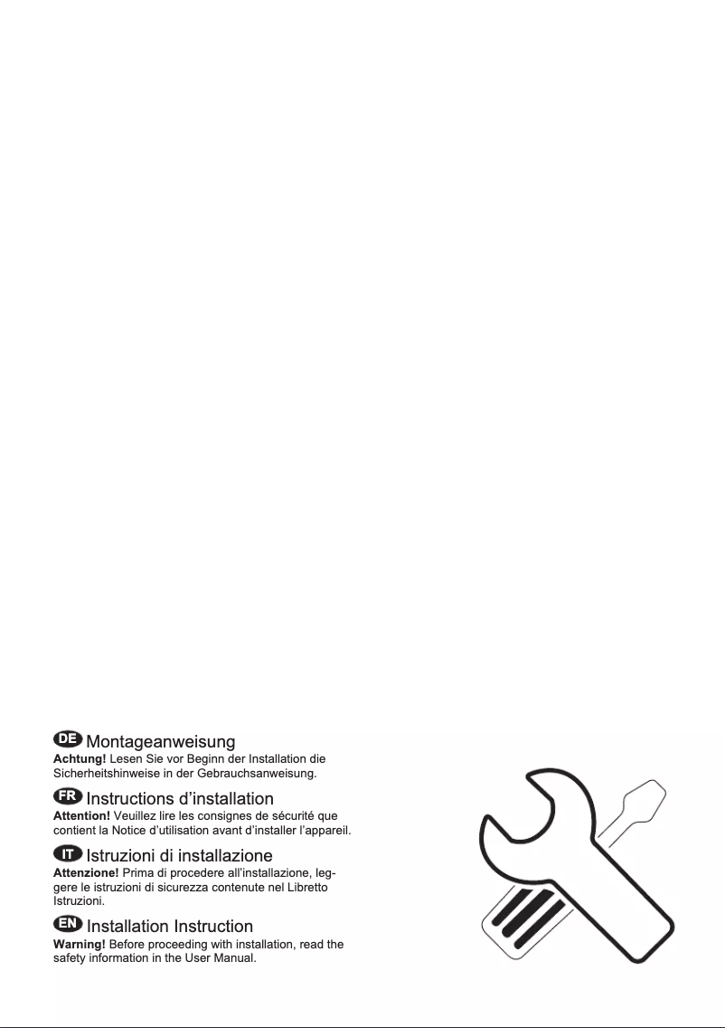 Page 1 de la notice Guide d'installation Electrolux EK276BNLSW