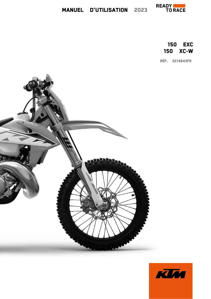 Page 1 of the manual User Manual KTM 150 XC-W (2023)