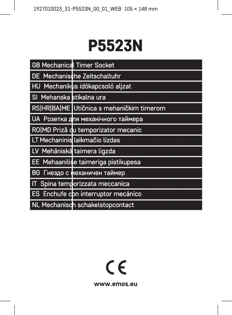 Página 1 del manual Manual de usuario Emos P5523N