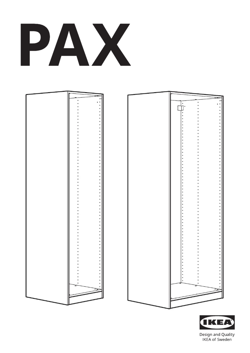 Page 1 de la notice Manuel utilisateur Ikea PAX 802.145.68