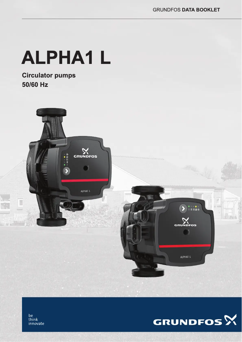 Page 1 de la notice Fiche technique Grundfos ALPHA1 L