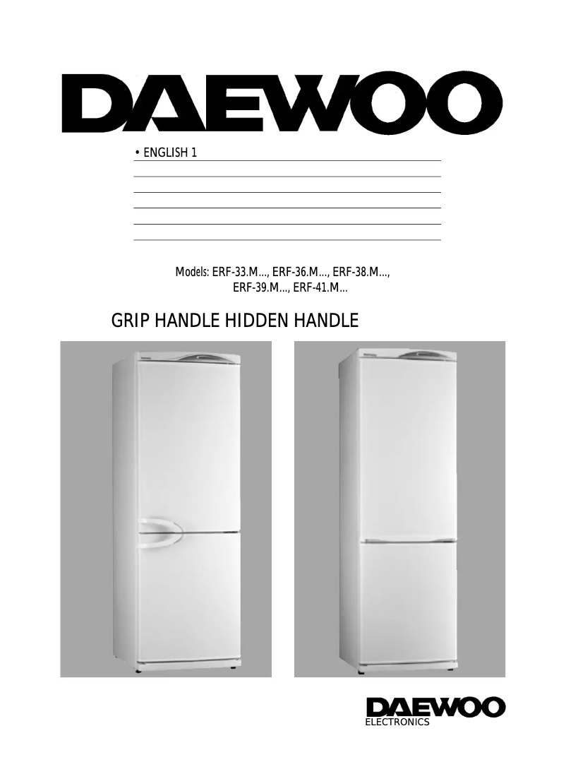 Page 1 de la notice Manuel utilisateur Daewoo ERF-396M