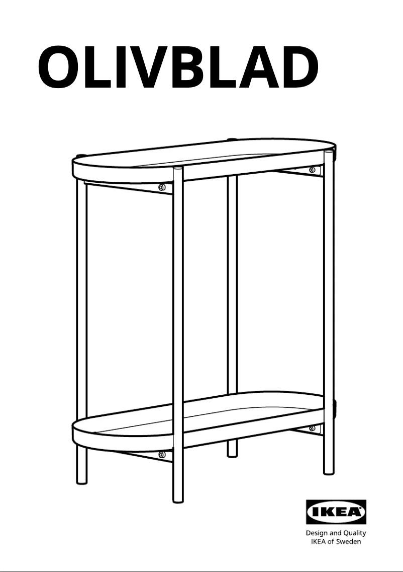 Page 1 de la notice Manuel utilisateur Ikea OLIVBLAD 605.607.72