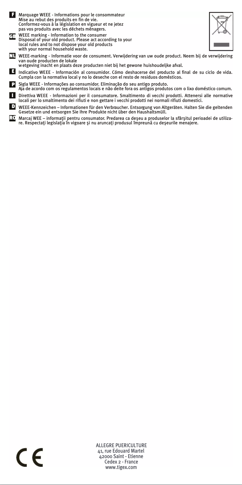 Page 1 de la notice Manuel utilisateur Tigex Chauffe