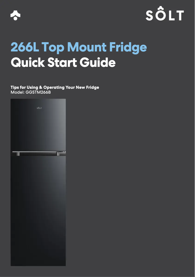 Page 1 de la notice Guide de démarrage rapide Sôlt GGSTM266B