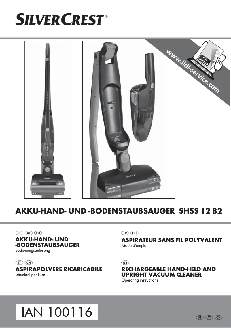 Page 1 de la notice Manuel utilisateur SilverCrest SHSS 12 B2