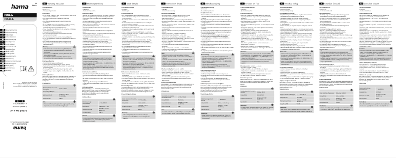Página 1 del manual Manual de usuario Hama 00200121