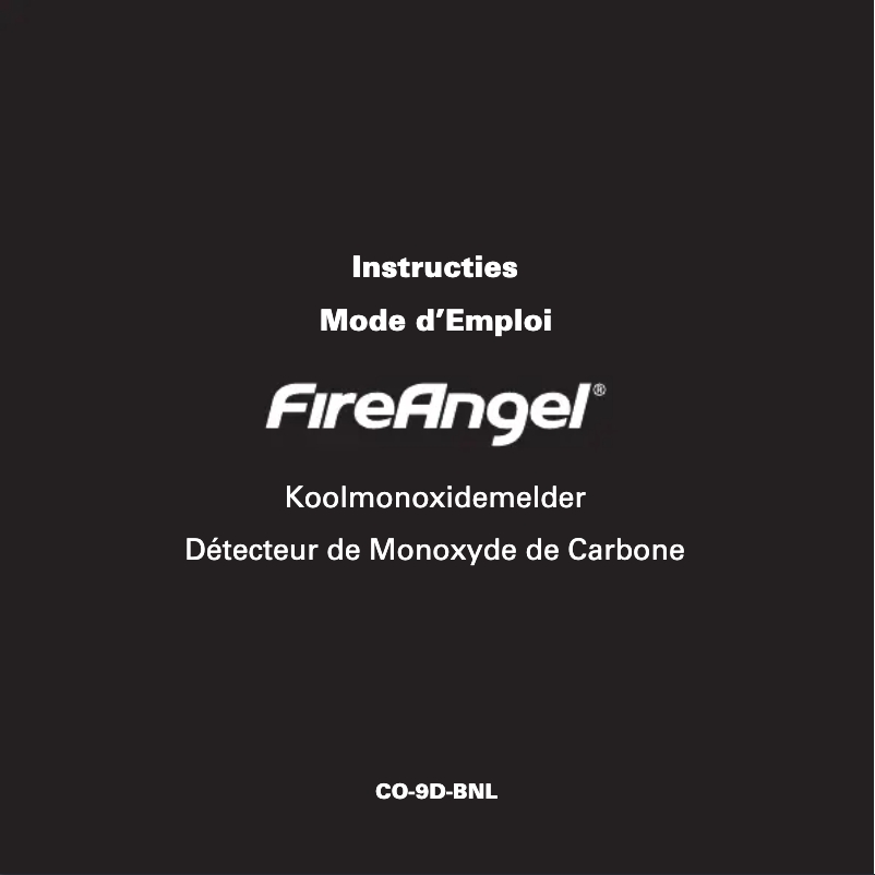 Page 1 de la notice Manuel utilisateur FireAngel CO-9D-BNL