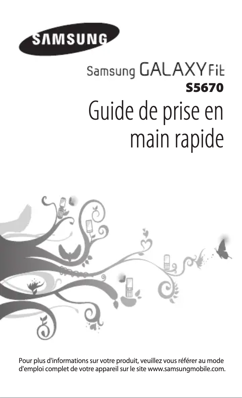 Page 1 de la notice Guide de démarrage rapide Samsung Gear Fit 2